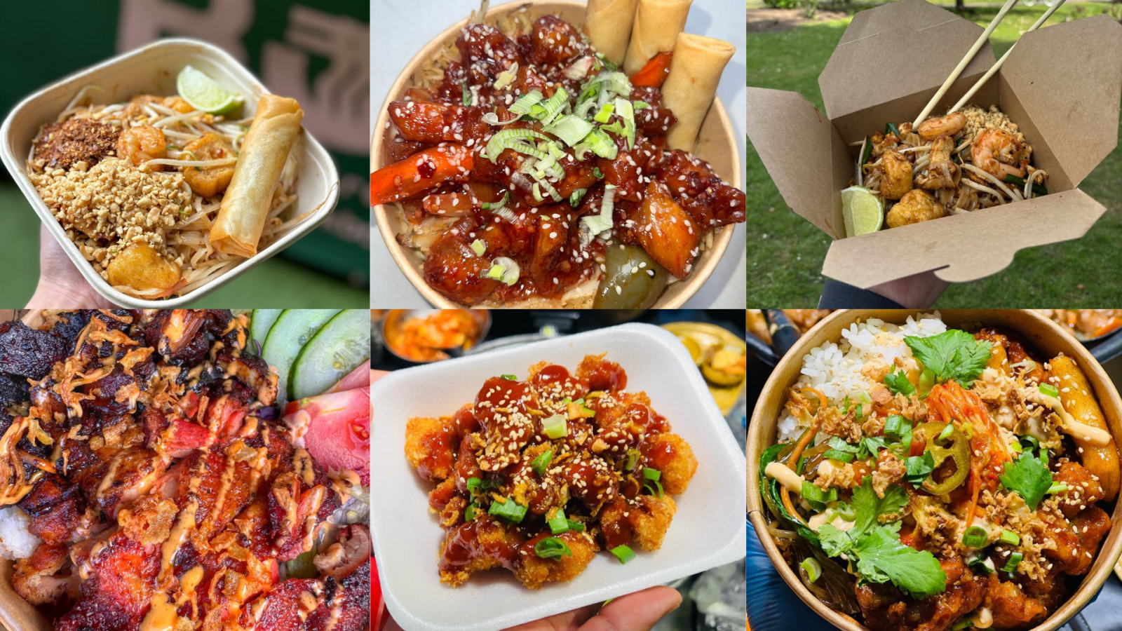 Asian food collage